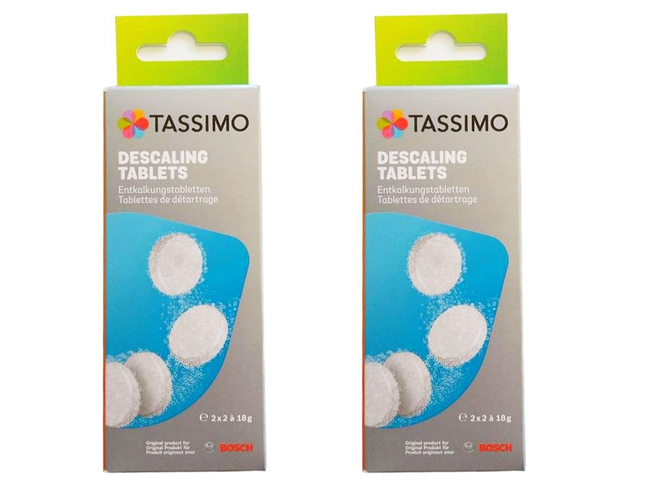 BOSCH 2er Pack TCZ6004 Entkalkungstabletten für alle Tassimo Kaffeautomaten Entkalkungstabletten
