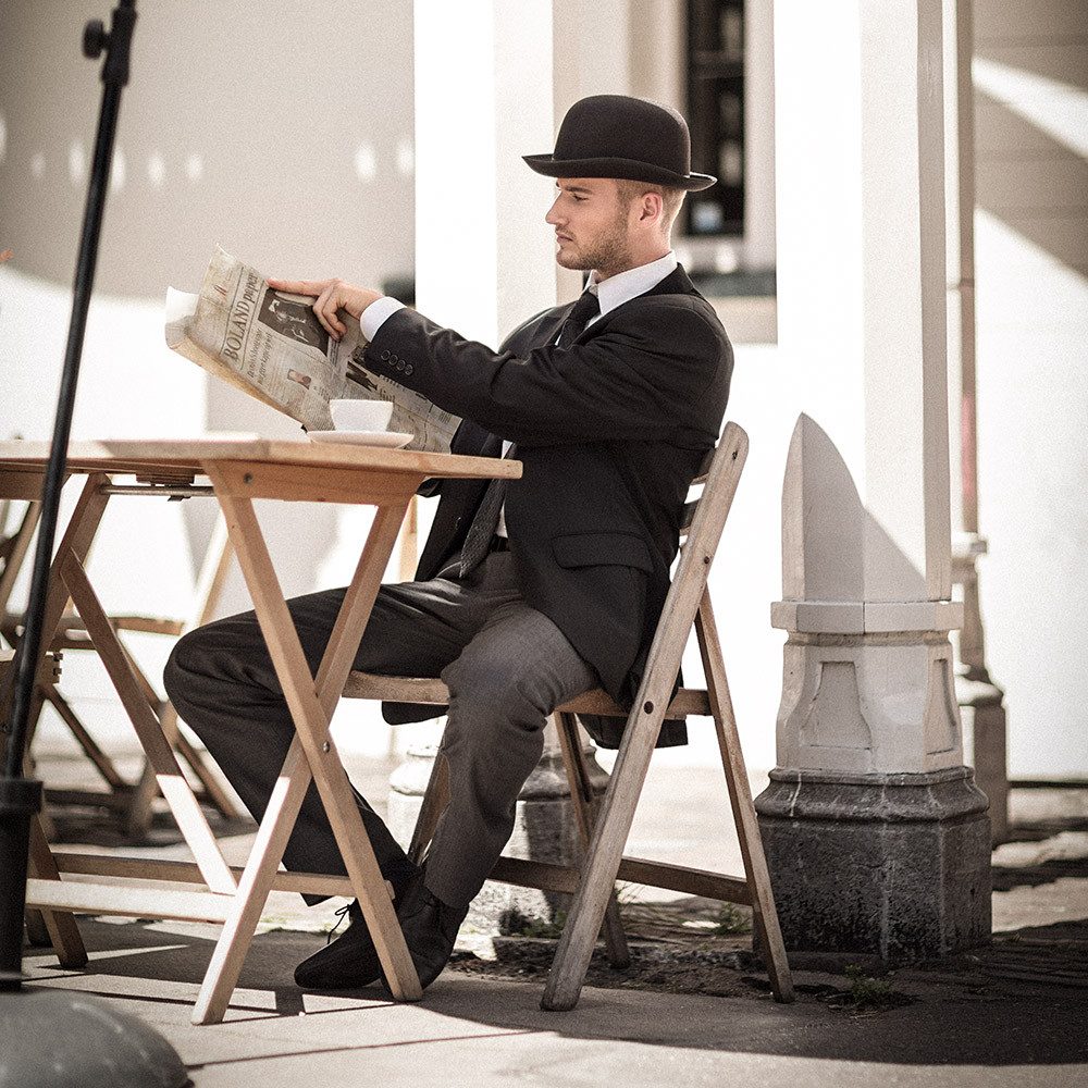 Boland Kostüm Melone Hut Derby schwarzer Klassiker für Gentleman Karneval-Kostüm, Basic Accessoire, Ergänzung zum eleganten Kostüm