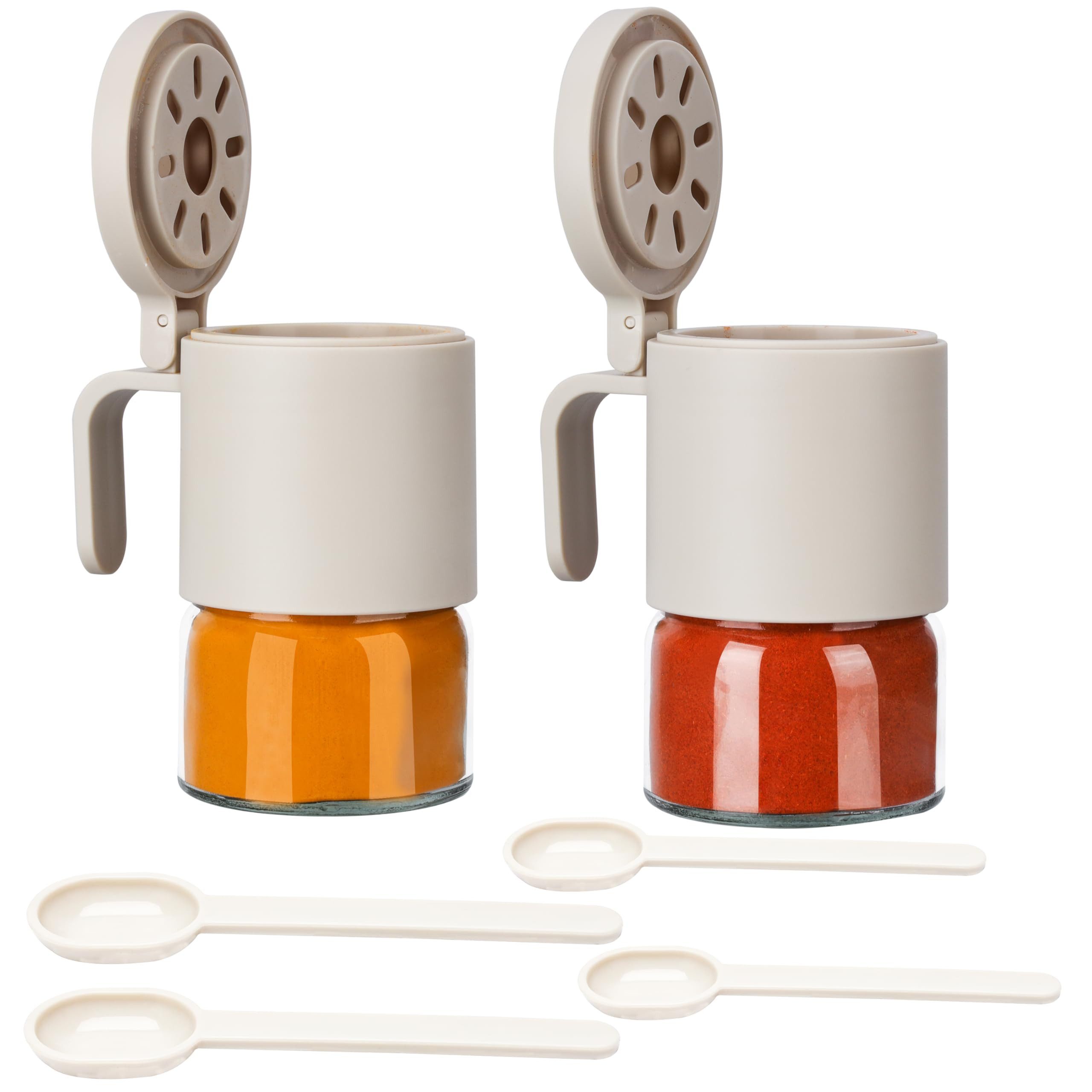 Belle Vous Gewürzstreuer Belle Vous 2er Gewürzdosen Set 350 ml mit Deckel und Löffel, (2-tlg)