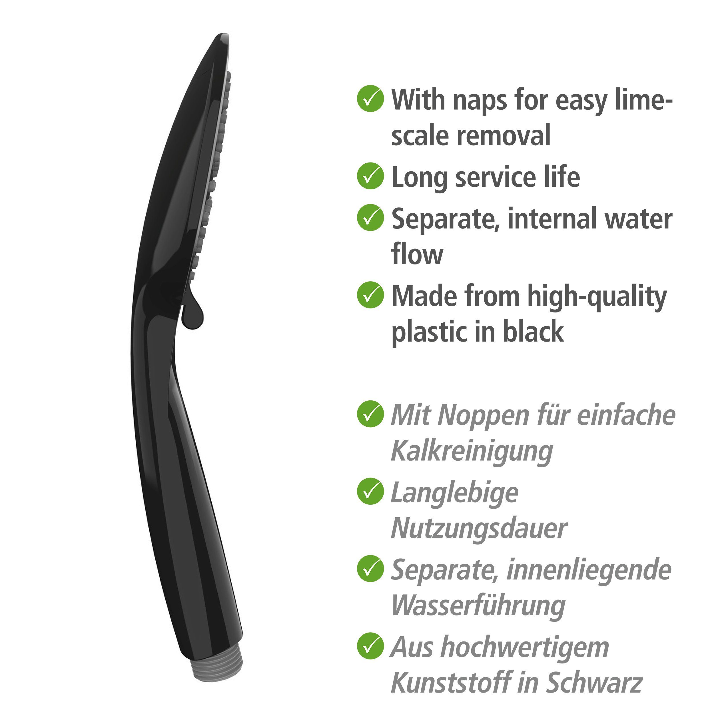 WENKO Duschstange Young, Schwarz