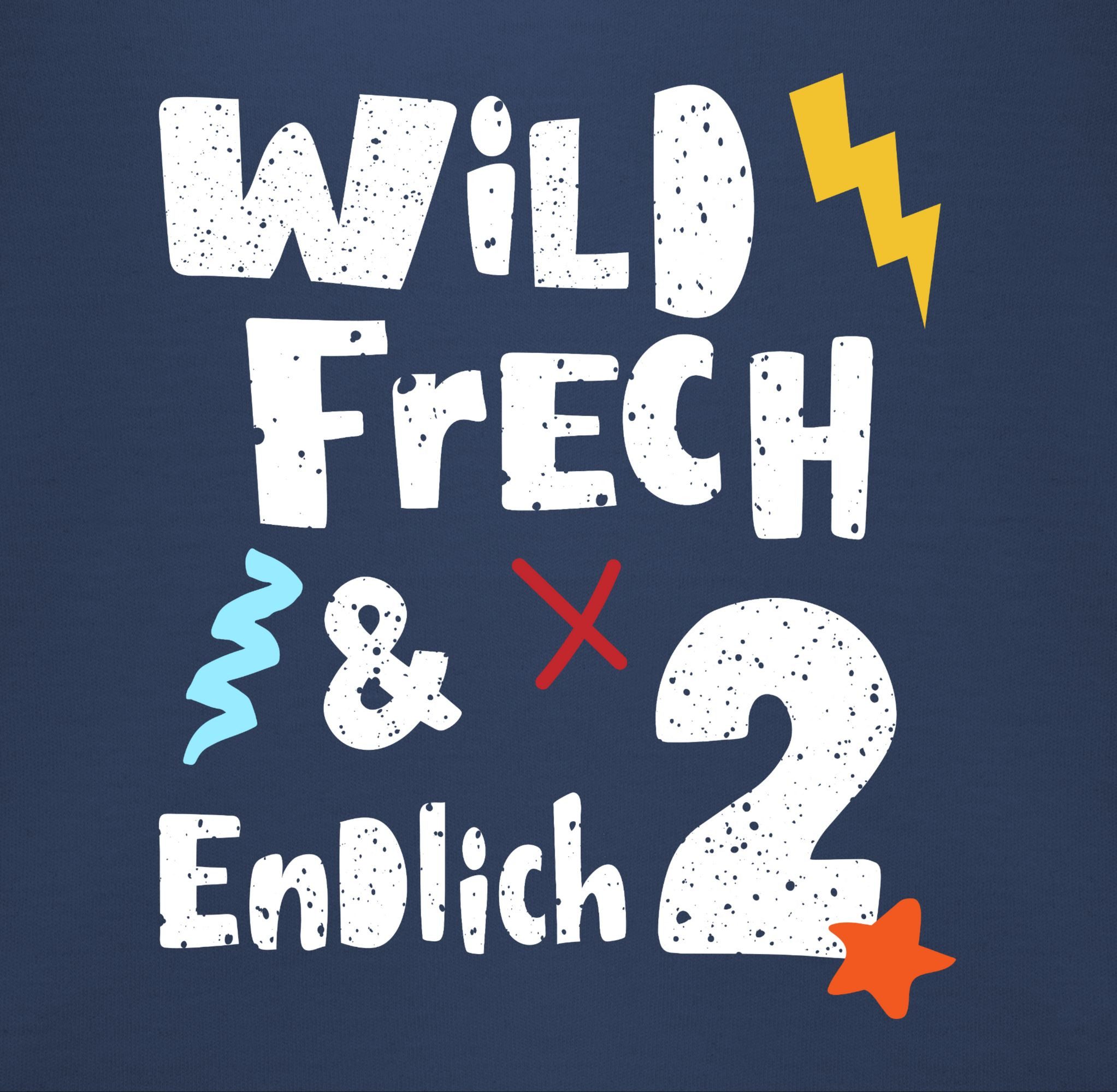 Shirtracer Sweatshirt Wild frech und endlich 2 I Zwei Jahre wunderbar I 2. Geburtstag I Zwei 2. Geburtstag – Bild 2 von 5