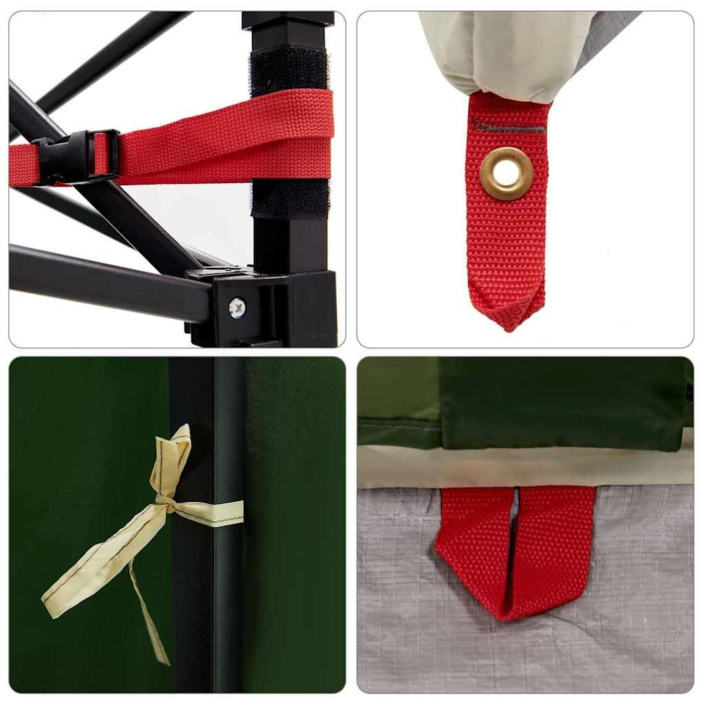 furnicato Innenzelt Outdoor-Inner-Zelt 291x291x240 cm Grün, (1 tlg), Campingzelt mit E-Port, Netzinnensetup, 6 Fenstern und 2 Türen