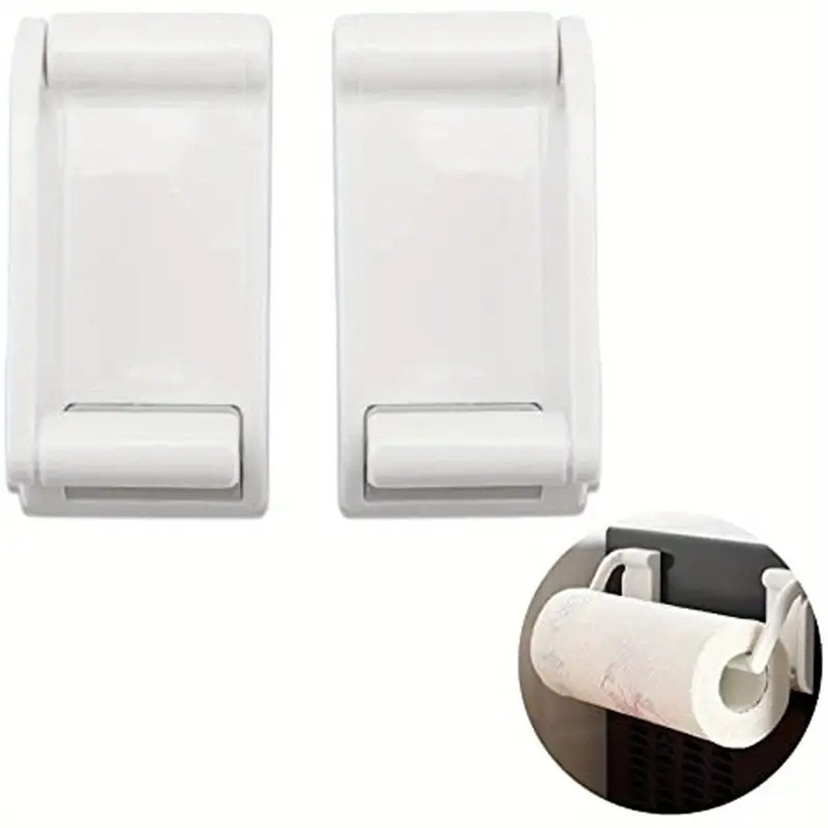 RefinedFlare Küchenrollenhalter magnetische Papierhandtuchhalter mit starker, (2-St), magnetischer Rückseite, passend für große