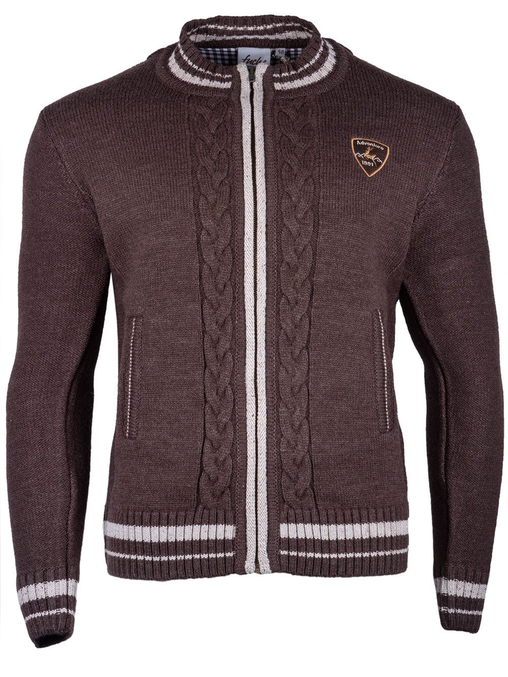 FUCHS Trachtenjacke Strickjacke Finn braun