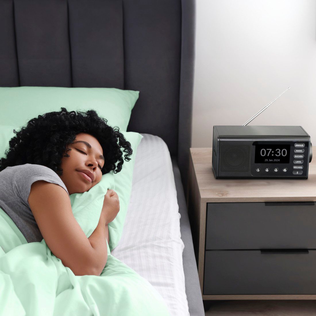 Hama DAB-Radio (mit Bluetooth, Digitalradio, FM/DAB plus, Radiowecker) Digitalradio (DAB) (5 W)