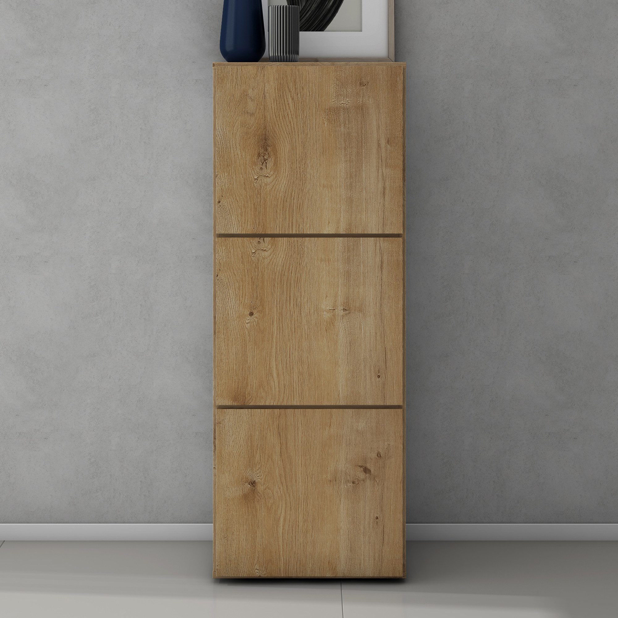 doporro Schuhschrank Schuhregal Schuhkipper mit 3 Fächern BTH:45x36x120cm S günstig online kaufen