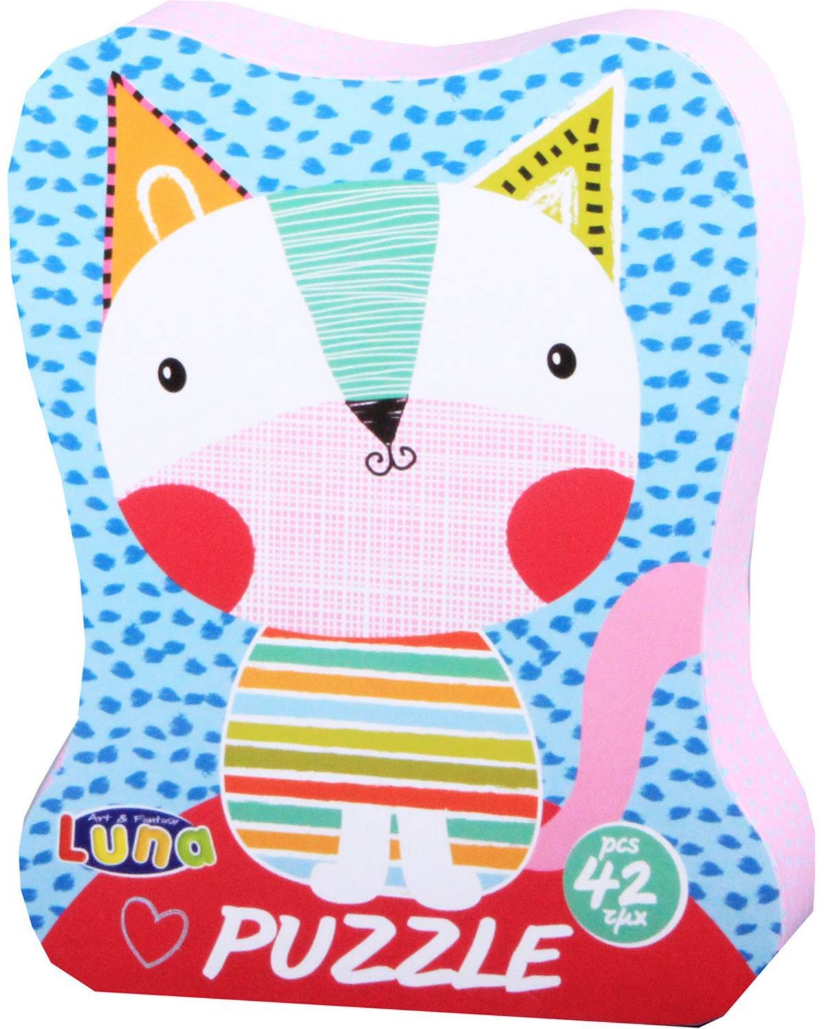 Diakakis Steckpuzzle Puzzle Katze 42-tlg. XXL Puzzleteile 42x42, Puzzleteile