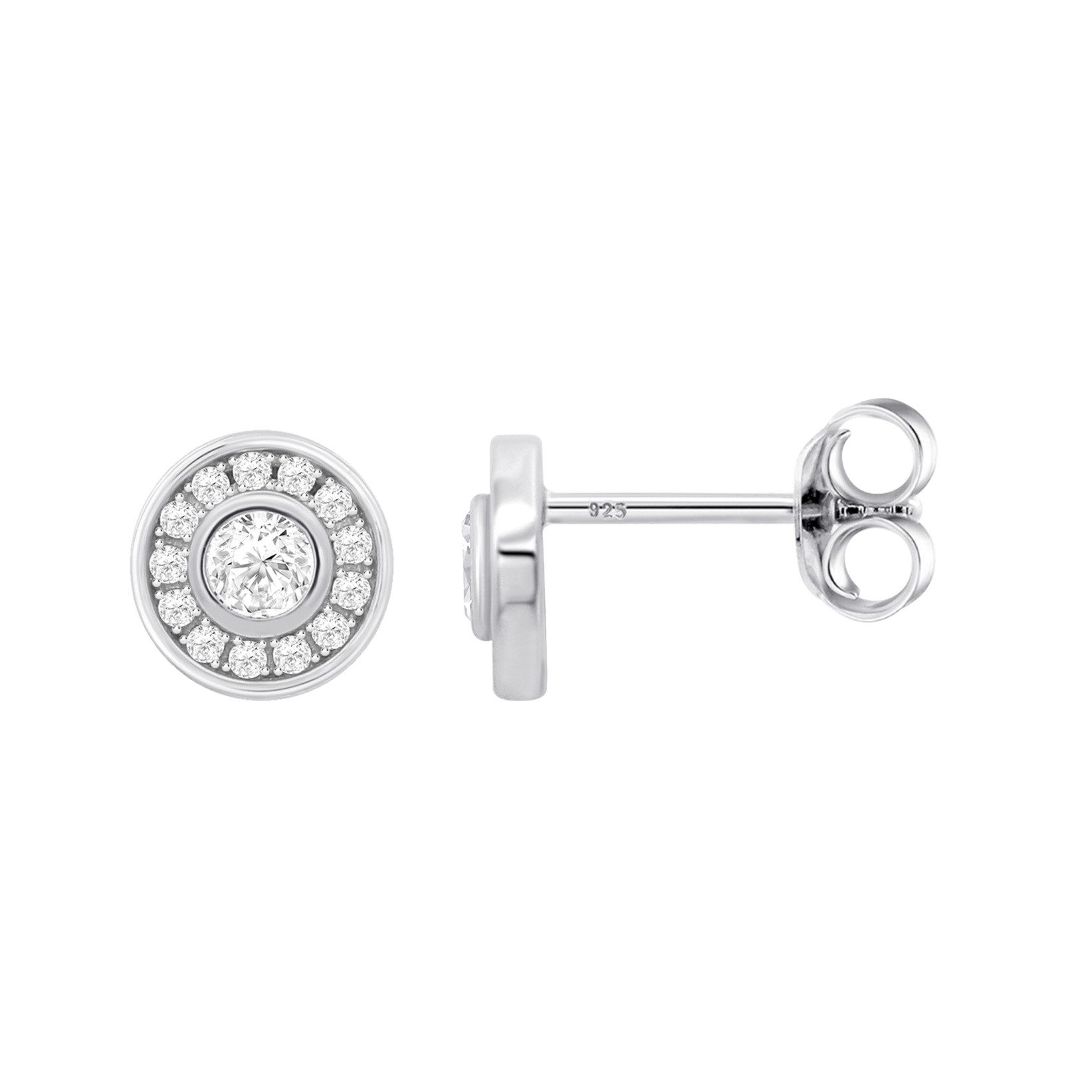 Lotus Paar Ohrstecker Silver Damen LP3105-4/1 Silber Zirkonia Rund 7 mm