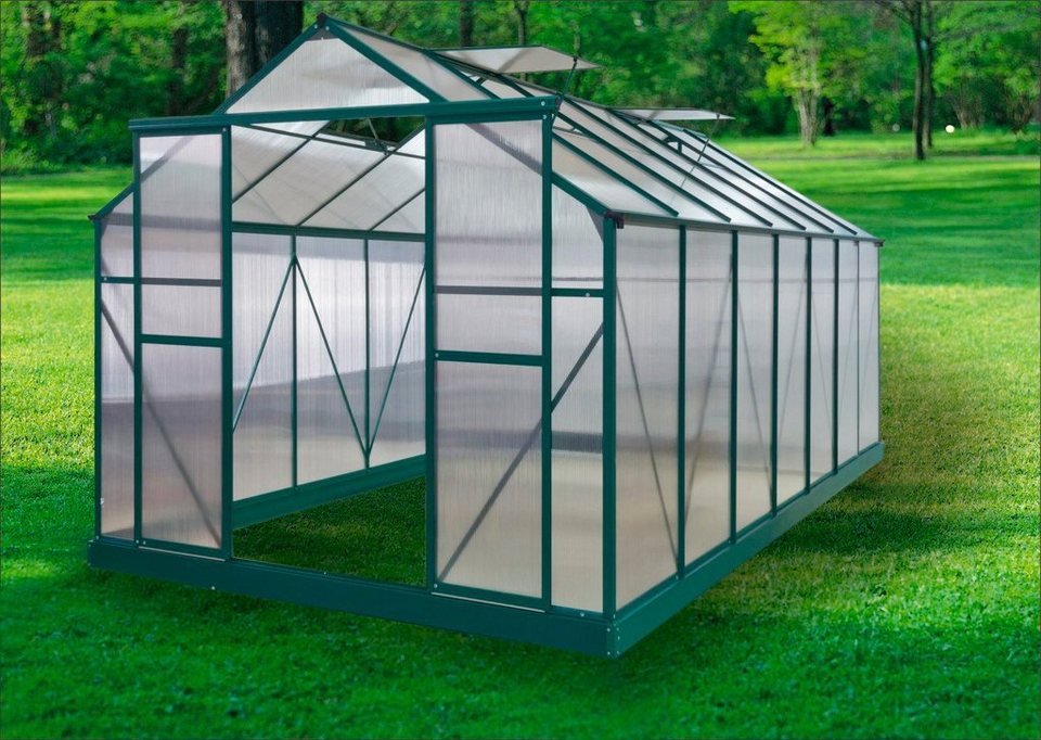 KONIFERA Gewächshaus »Asti 5050«, BxTxH: 244 x 510 x 215 cm, 6 mm Wandstärke, Komplett-Set