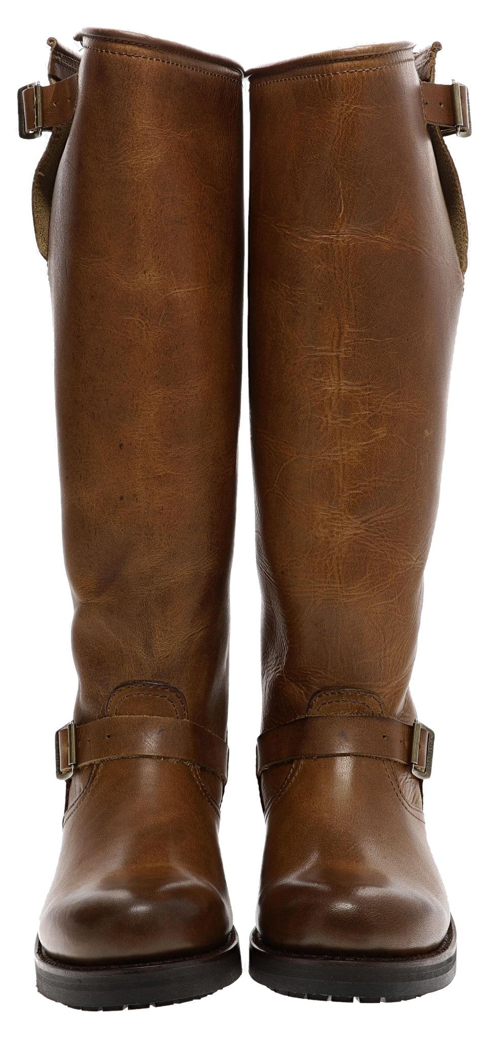 Sendra Boots CHIQUITA-28 16084 Braun Bikerboots Rahmengenähter Damen Lederstiefel