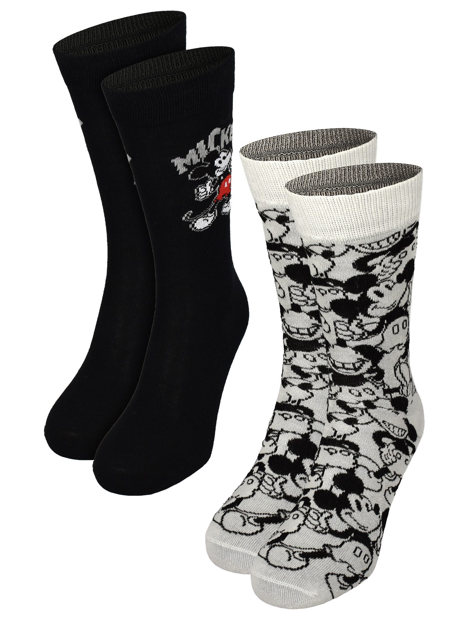 United Labels® Socken Disney Mickey Mouse Socken Sneaker Strümpfe (2er Pack) Originallizenz