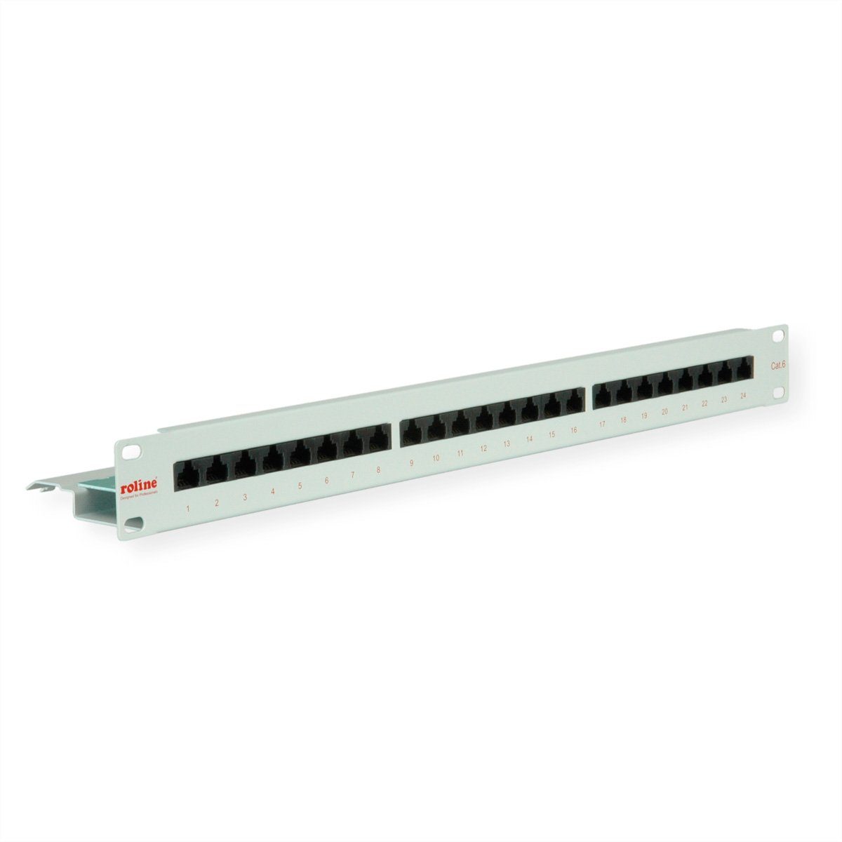 ROLINE Kat.6 (Class E) 19"-Patchpanel, 24P, ungeschirmt Netzwerk-Panel (bestückt, 24 Ports)