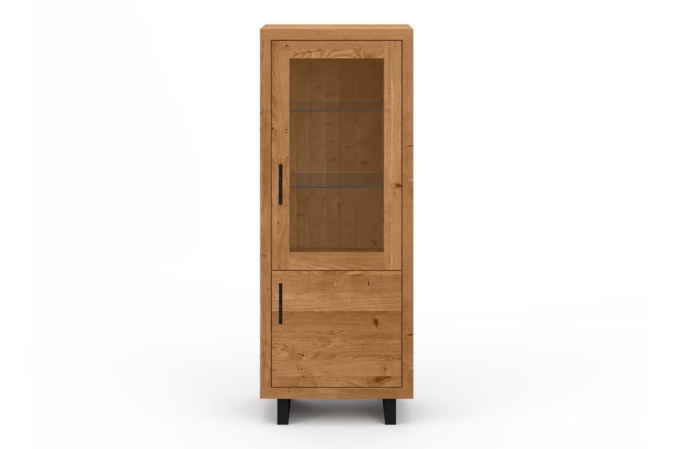daslagerhaus living Vitrine Vitrine Woodstock rustikale Eiche 182cm günstig online kaufen