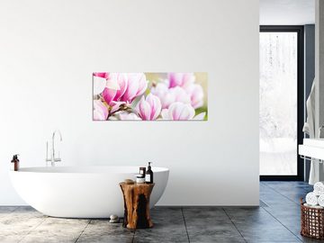 Pixxprint Glasbild feine rosa farbende Blüte, feine rosa farbende Blüte (1 St), Glasbild aus Echtglas, inkl. Aufhängungen und Abstandshalter
