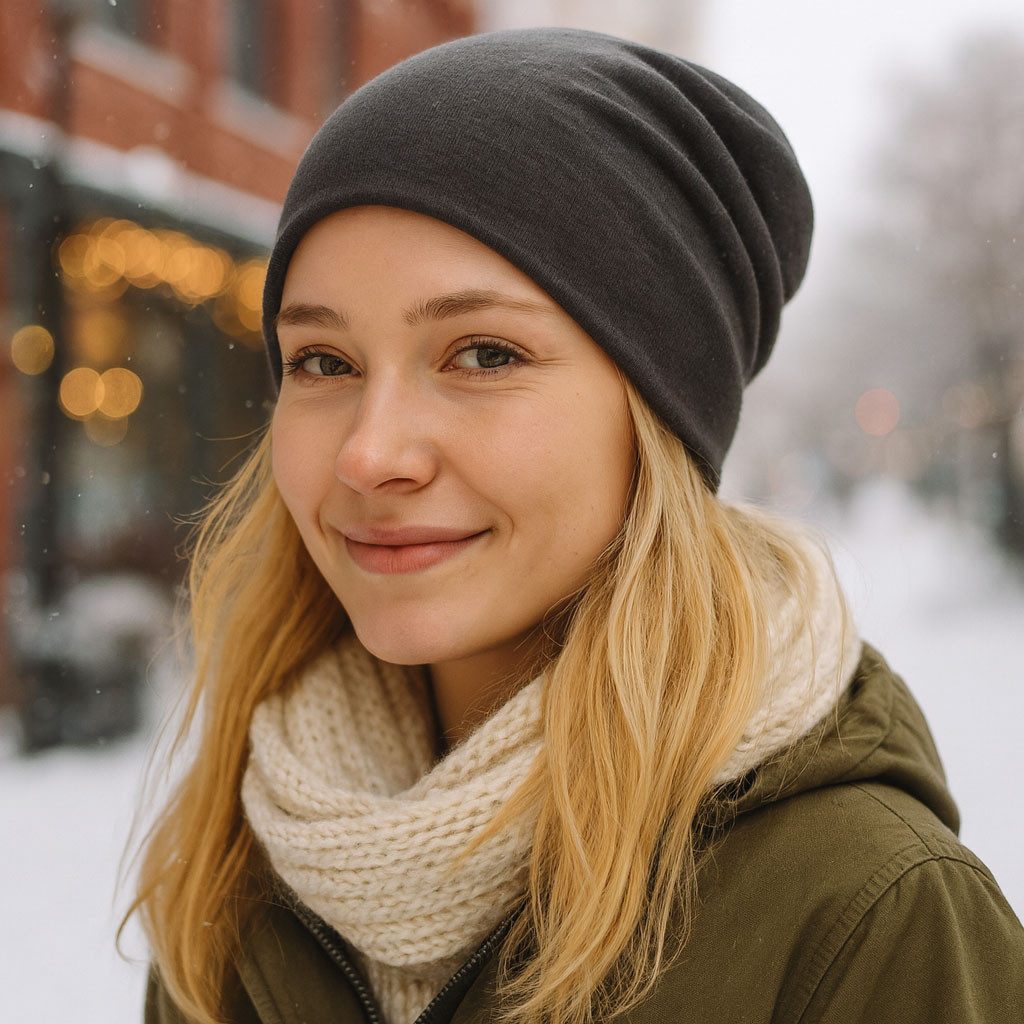 style3 Beanie Warme Herbst Mütze Damen Herren Haube Winter Laufen Sport Rad Chemo