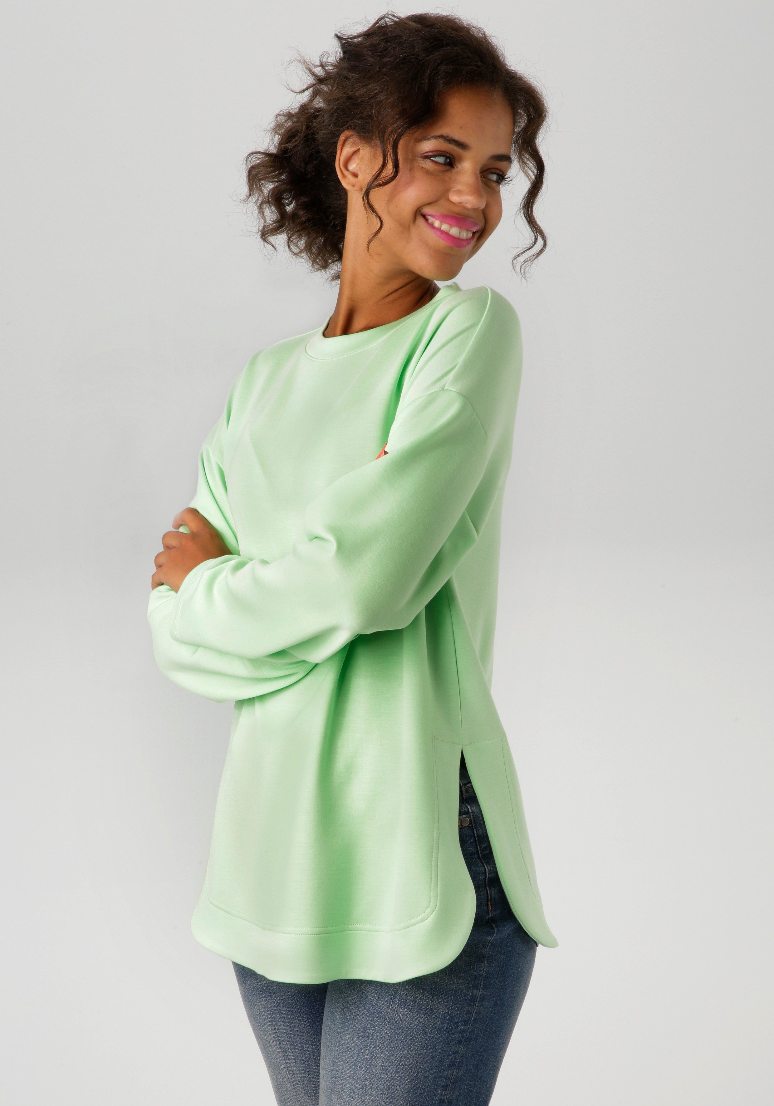 Aniston CASUAL Sweatshirt, in trendiger Farbpalette günstig online kaufen
