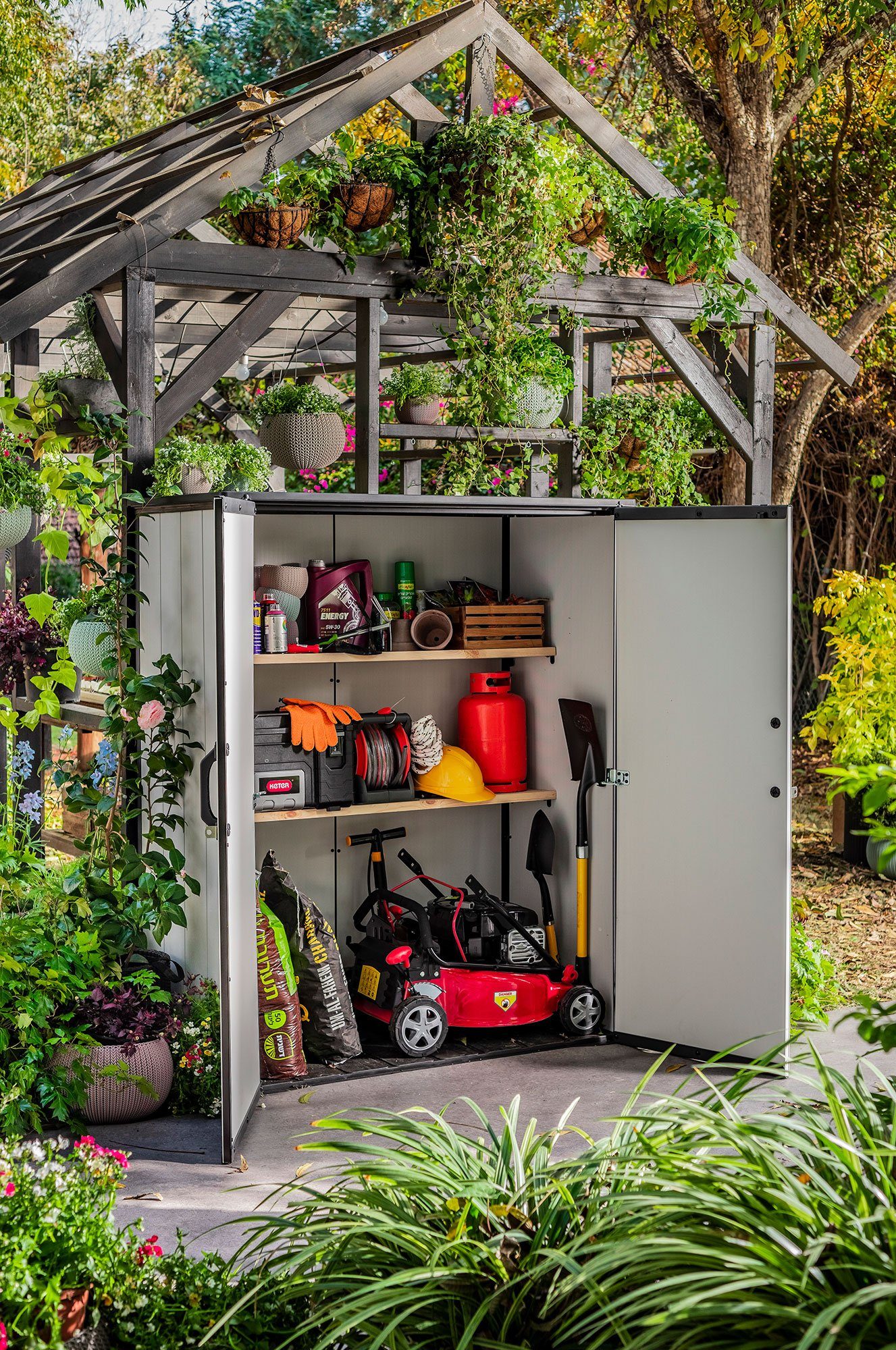 Keter Geräteschrank High Store Plus Gerätehaus, Duotec, Schuppen wetterfest günstig online kaufen