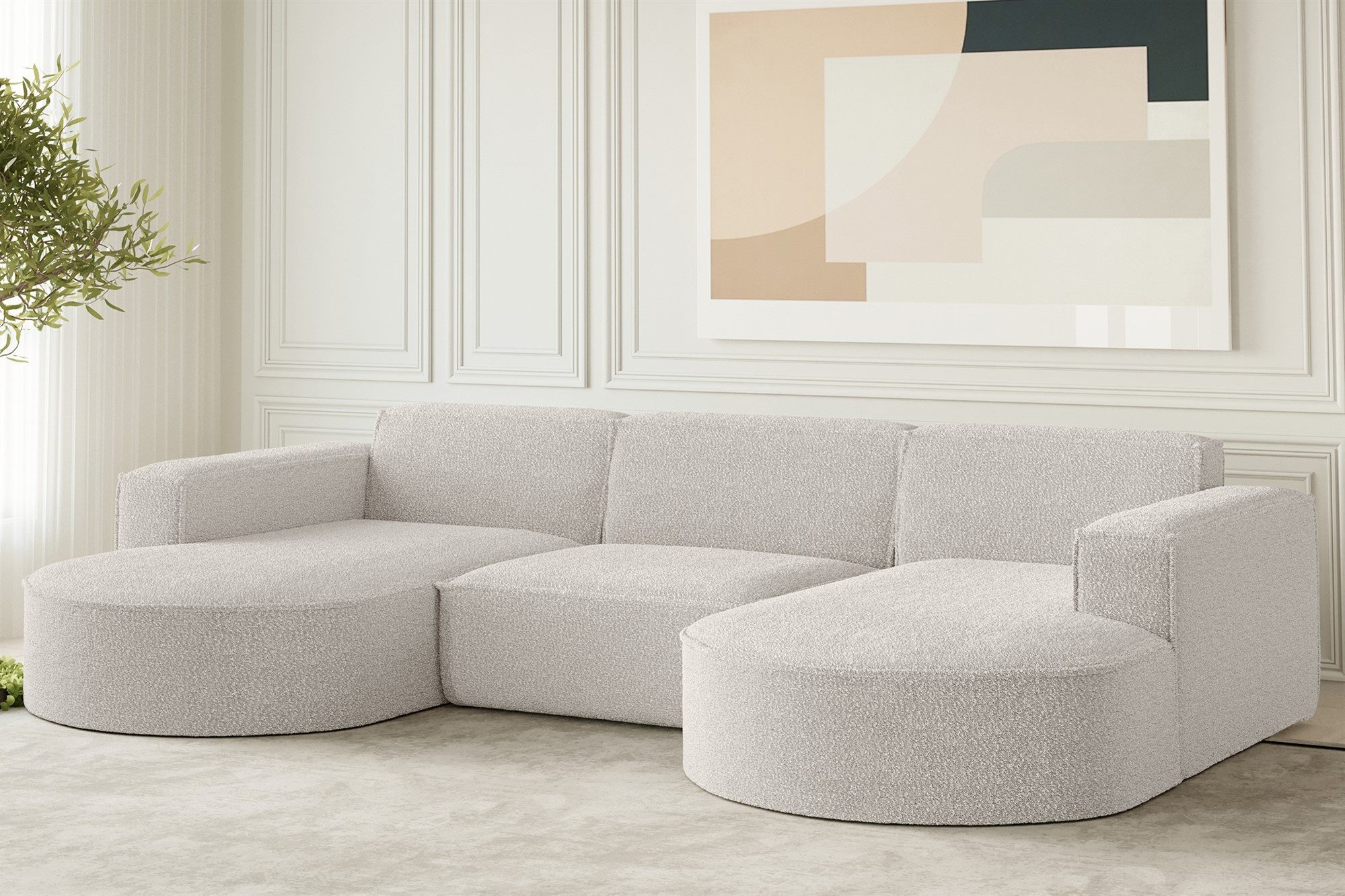 Fun Möbel Wohnlandschaft Wohnlandschaft U-Form Sofa günstig online kaufen