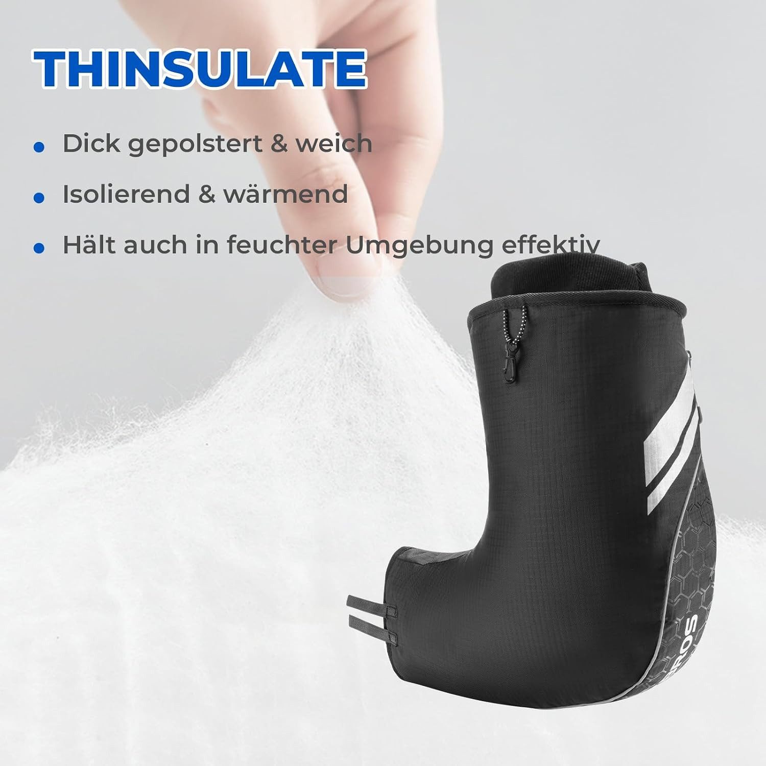 ROCKBROS Daunenbettdecke Lenkerhandschuhe für Zweirad, winddicht und wasserabweisend