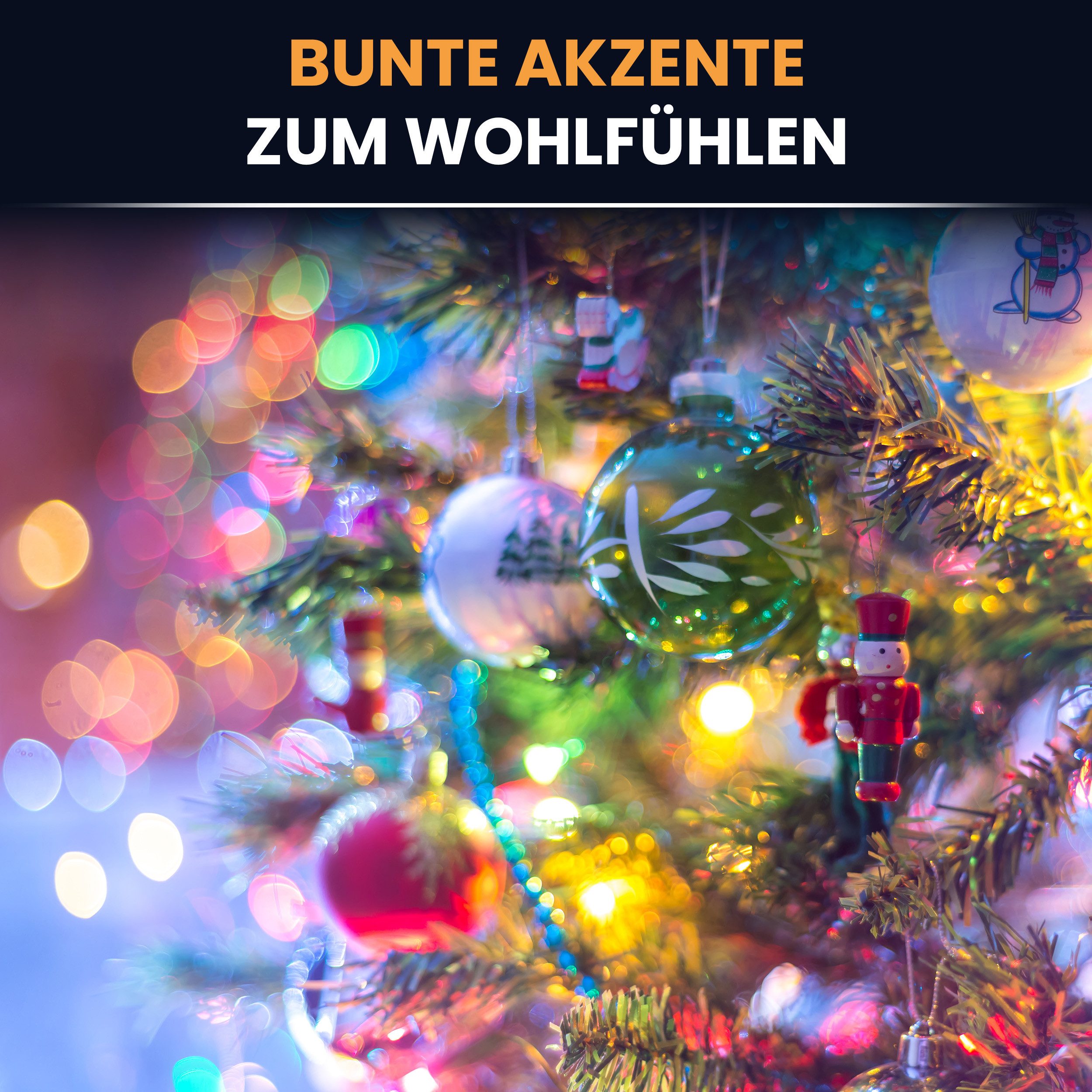 Gartenpirat LED-Lichterkette Christbaum LED Lichterkette Dekobeleuchtung 8 Programme Weihnachten
