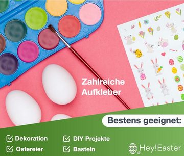 Hey!Easter® Sticker 2x Aufkleber Ostern Sticker mit 50 Motiven zum bekleben von Ostereier, (2-tlg)