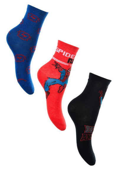 Spiderman Socken Kinder Jungen Socken Strümpfe (3-Paar)