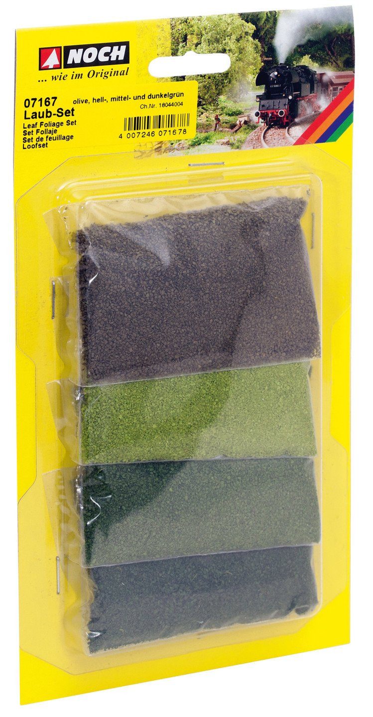 NOCH Modelleisenbahn-Baum Laub-Set, für Pflanzen Gestaltung, 14 g je Farbe f, Streu