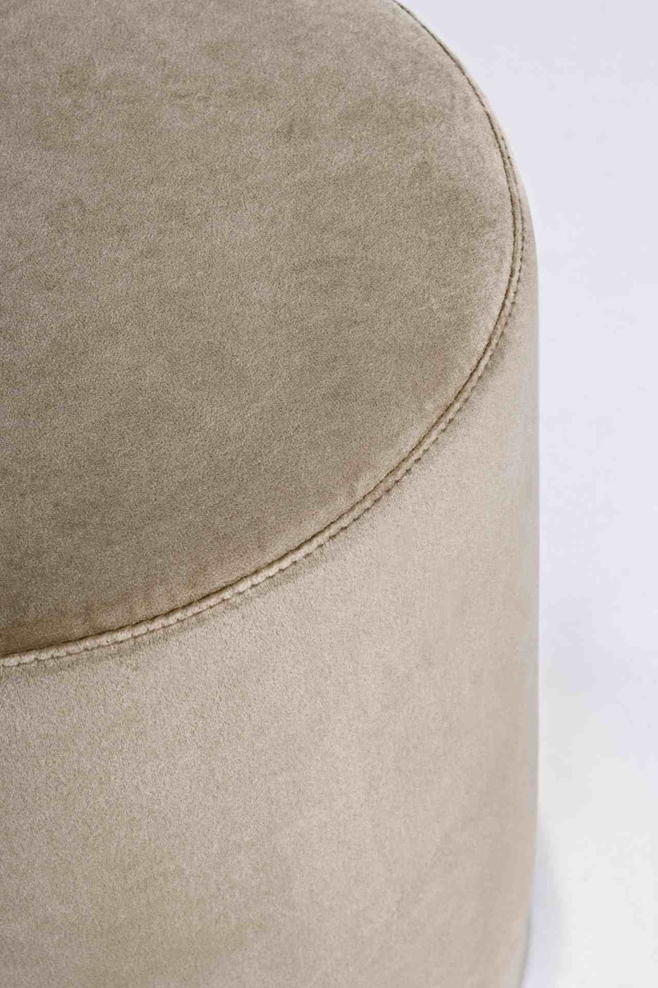 Bizzotto Pouf Lucilla in Samt-Optik, Taupe günstig online kaufen