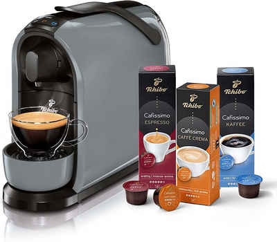 Tchibo Kapsel-/Kaffeepadmaschine Tchibo Cafissimo PURE grau + 30 Kapseln