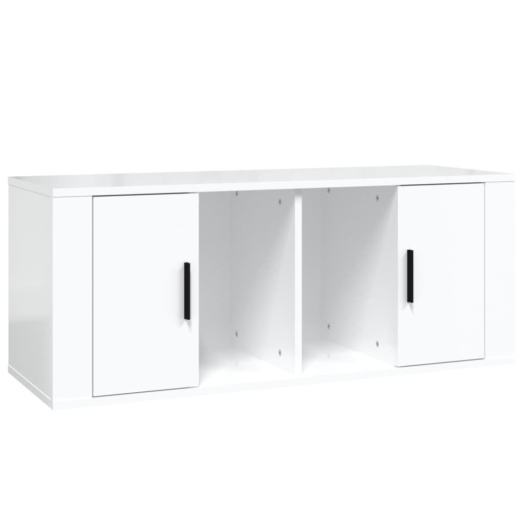 vidaXL TV-Schrank TV-Schrank Hochglanz-Weiß 100x35x40 cm günstig online kaufen
