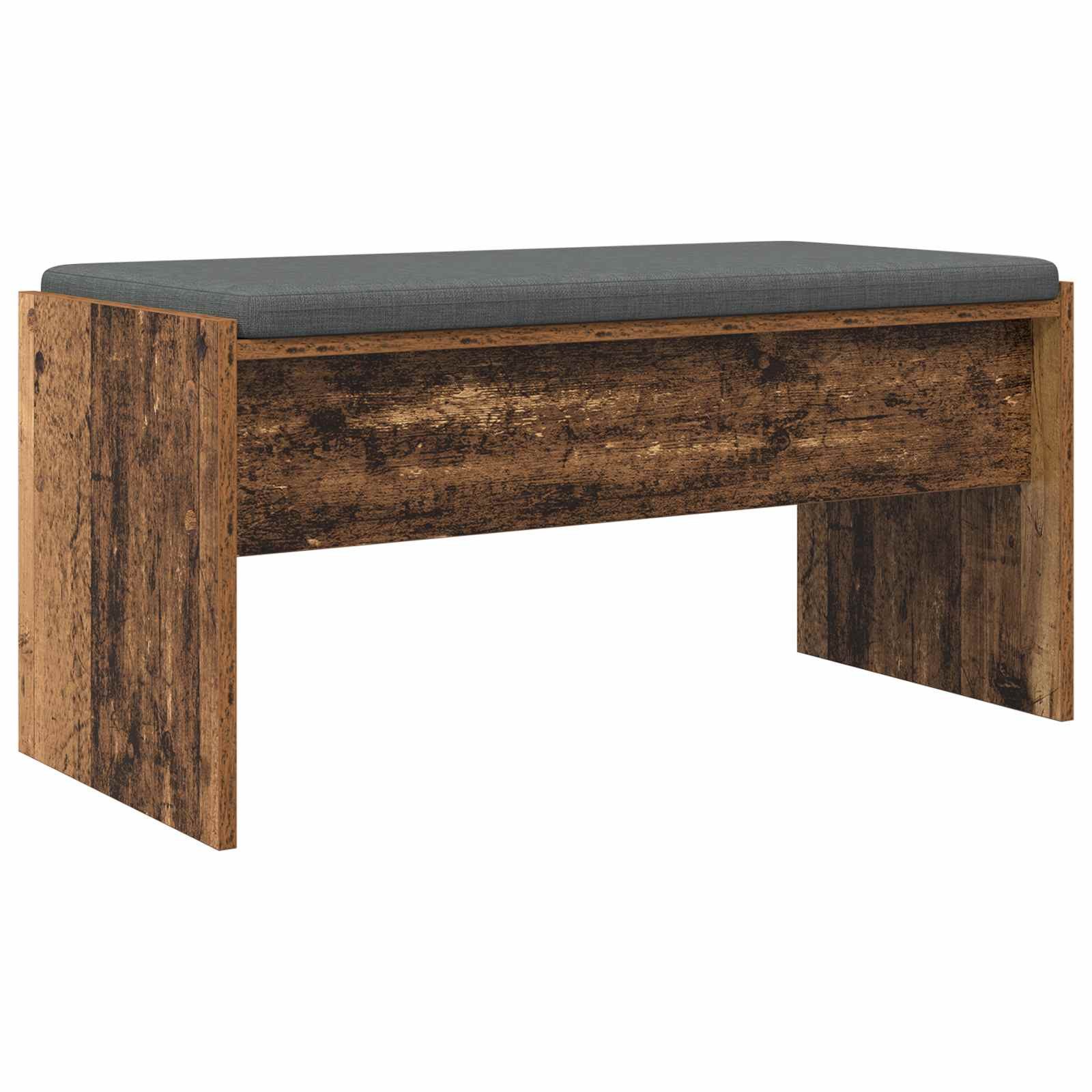 vidaXL Sitzbank Flurbank mit Kissen Altholz 83 x 38 x 40 cm (1-St)