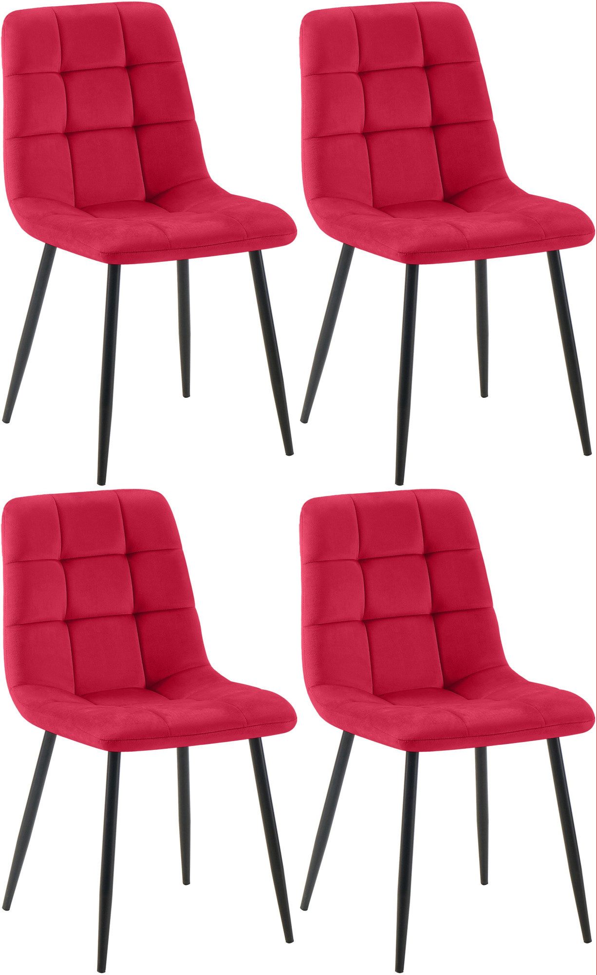 CLP Esszimmerstuhl Antibes (4er Set), Samtbezüge, günstig online kaufen