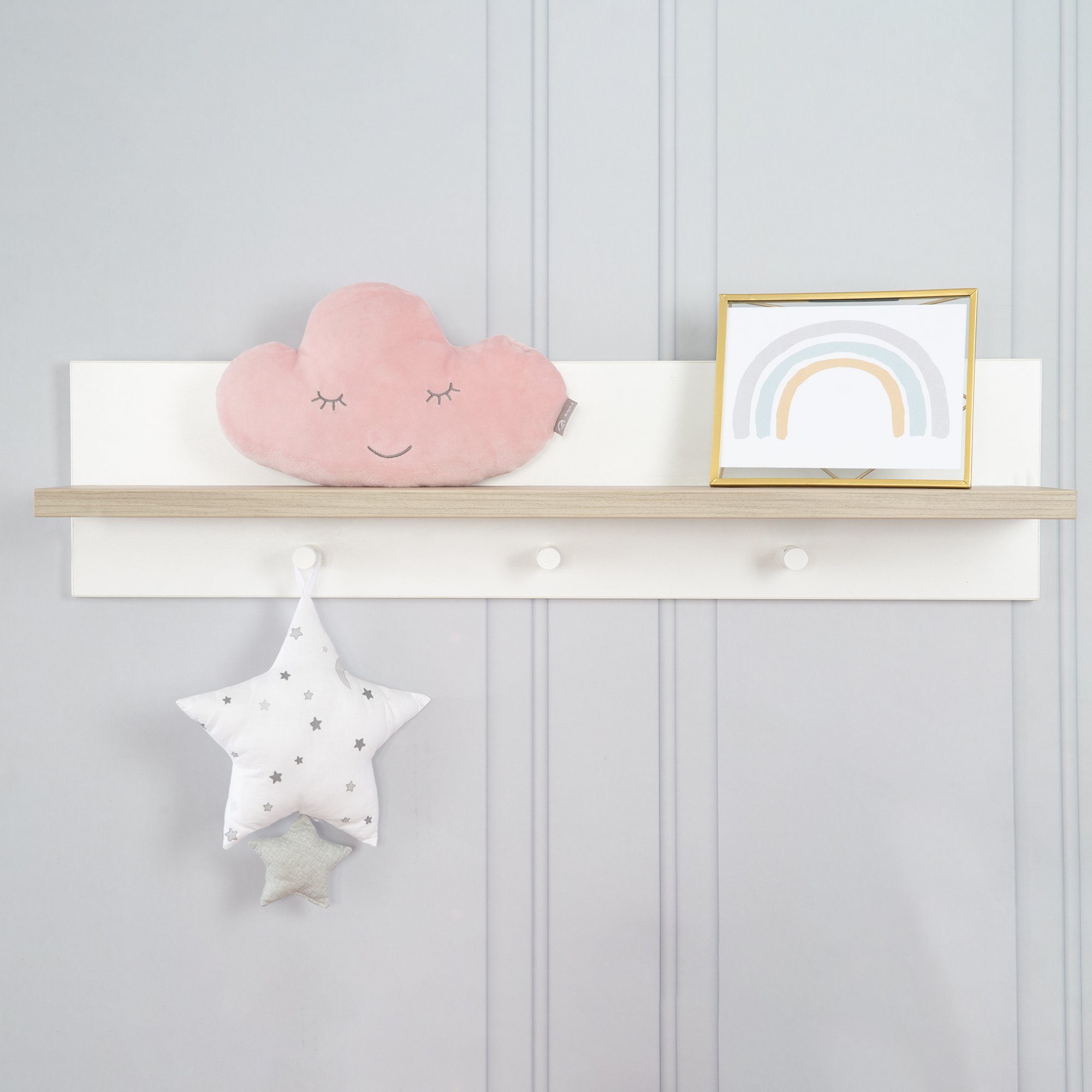 roba® Wandregal Moritz, Wandgarderobe, mit Garderobenhaken und Ablage