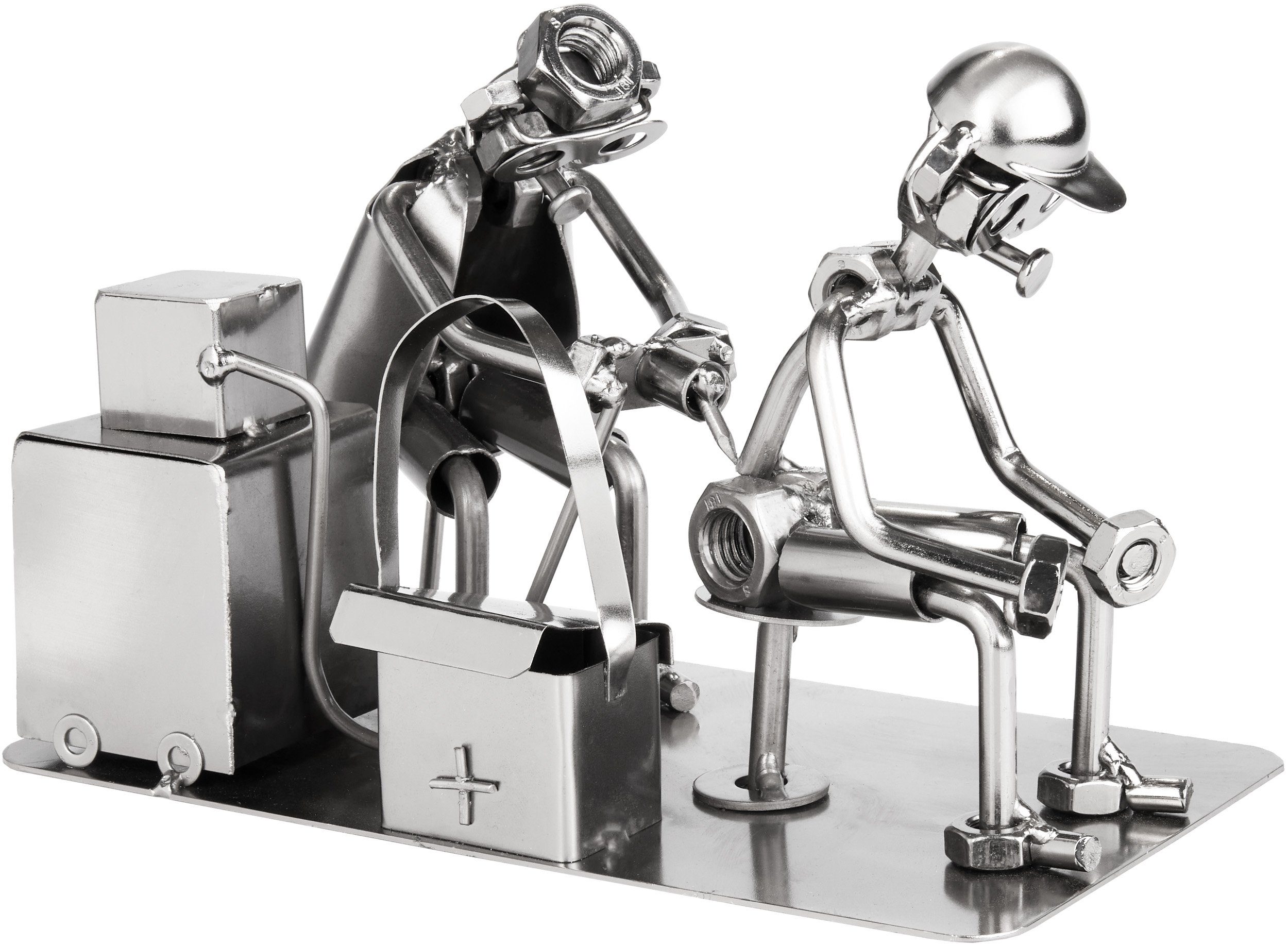 BRUBAKER Dekofigur Metallskulptur Schraubenmännchen Tätowierer (Tattoo günstig online kaufen