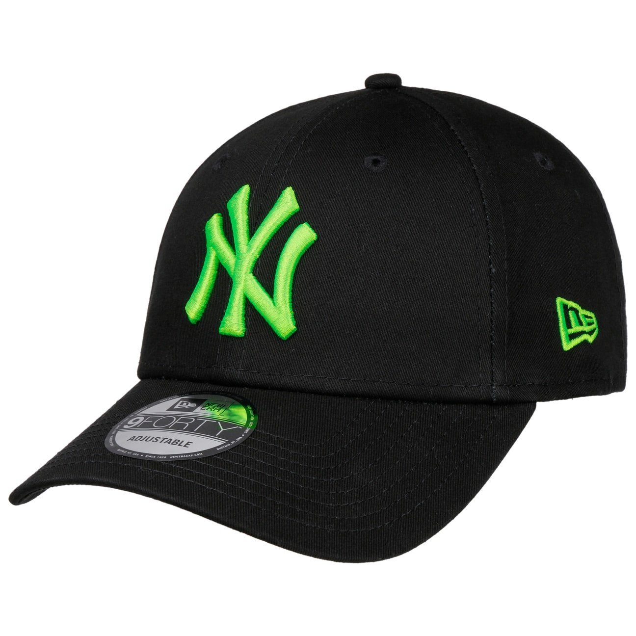 Baseball (1-St) schwarz-grün Basecap Cap New Era Metallschnalle