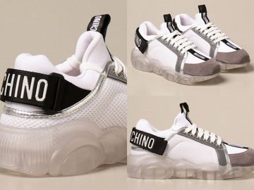 Moschino MOSCHINO COUTURE Special Teddy Low Sneakers Trainers Schuhe Turnschuhe Sneaker
