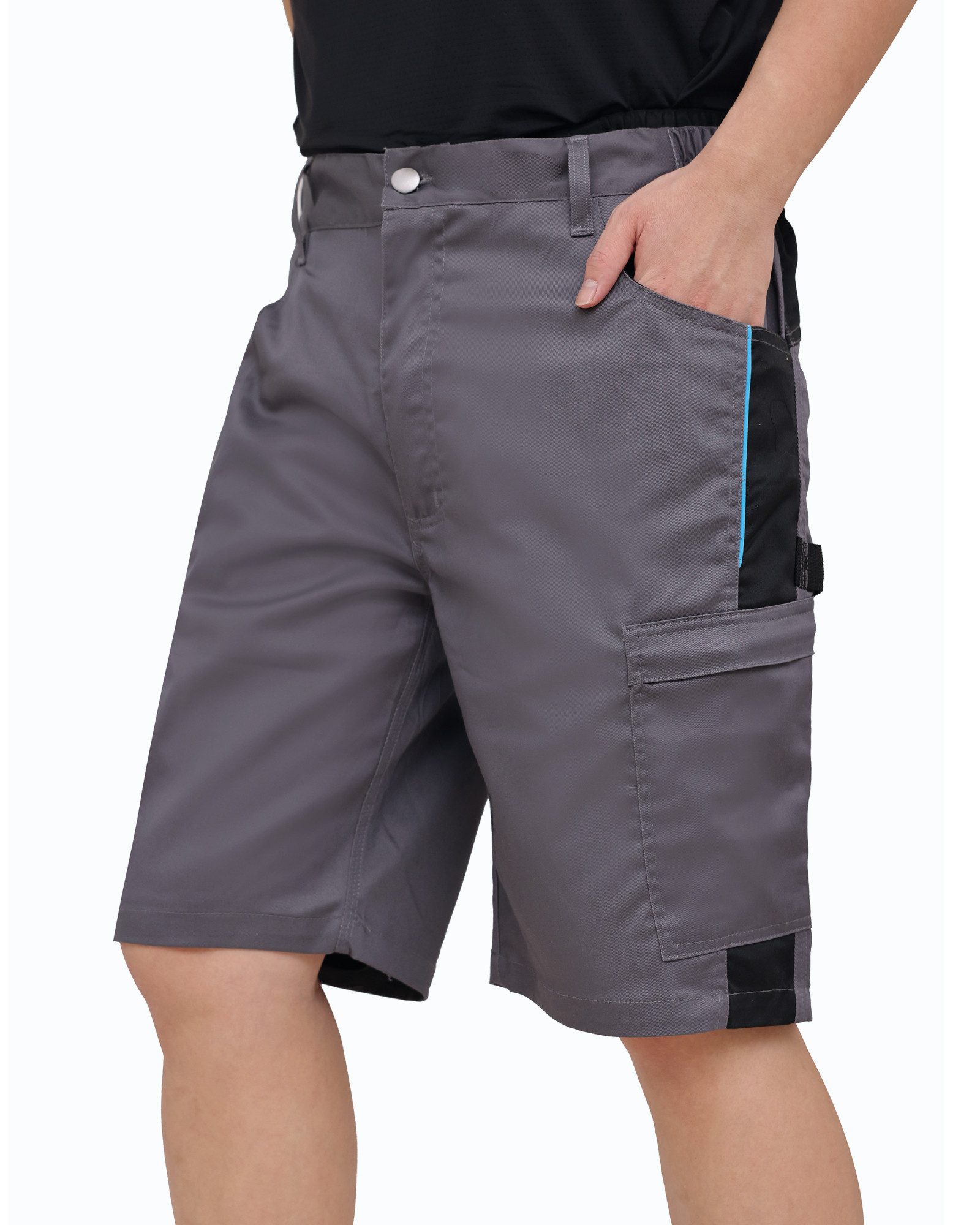 WORK IDEA Arbeitsshorts Herren kurz kurze Arbeitshose Sommer Stretch Arbeitshose (1-tlg) mit zahlreichen Taschen Werkzeugtaschen