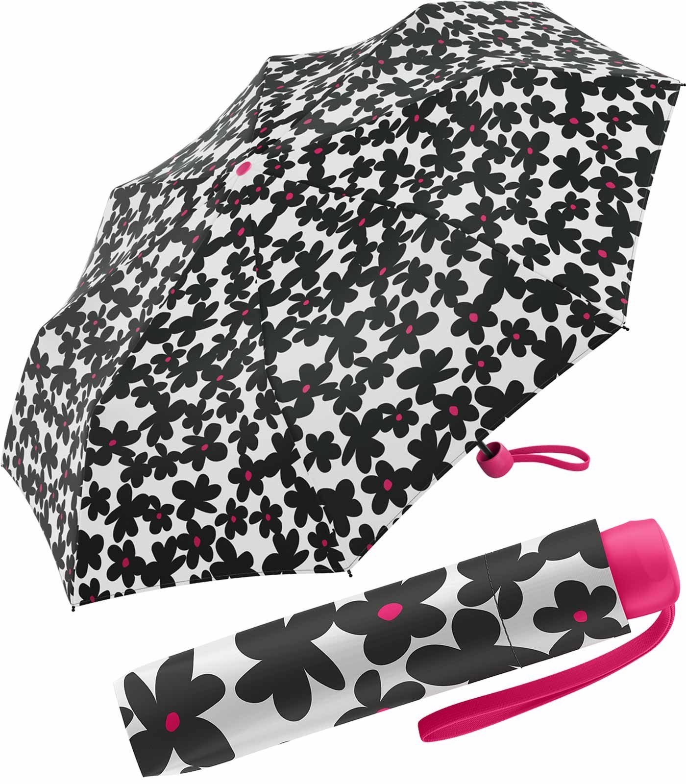 United pink Taschenregenschirm ein rose, of - Benetton bright Mini unterwegs Flower Colors Super für Blütenmeer