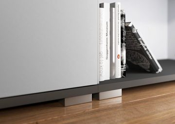möbelando Bücherregal 416, BxHxT: 80x123x40 cm, in grau, anthrazit mit 2 Einlegeböden