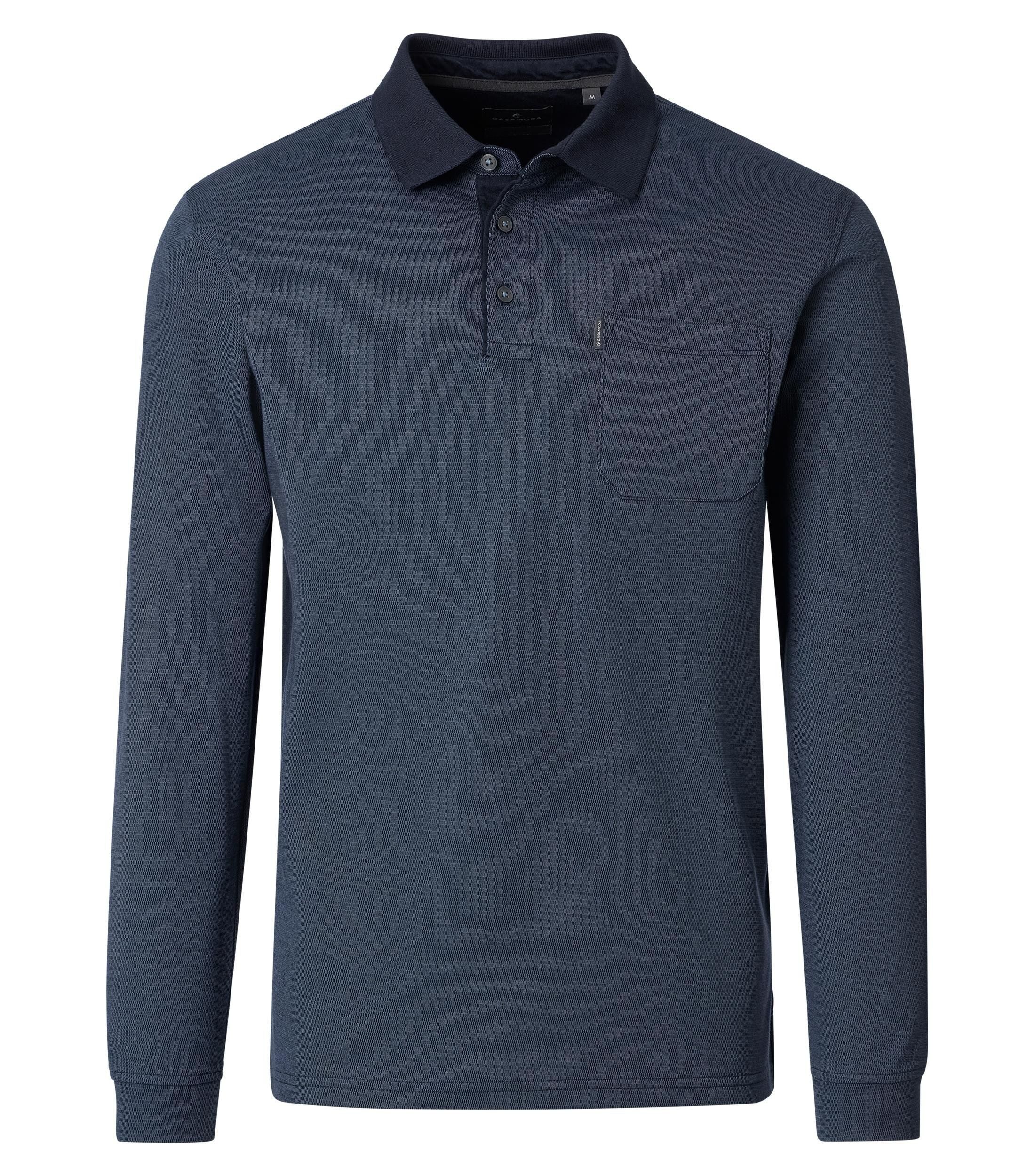 Langarm-Poloshirt CASAMODA Polo-Shirt Langarm uni