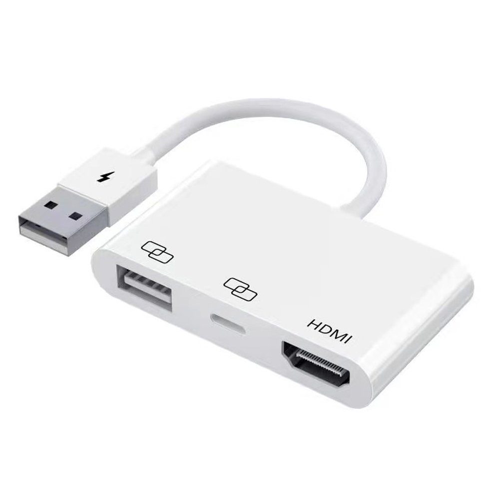 Bolwins H74C USB + Typ-C auf HDMI Video AV Adapter Konverter Smartphone  Laptop Audio- & Video-Adapter