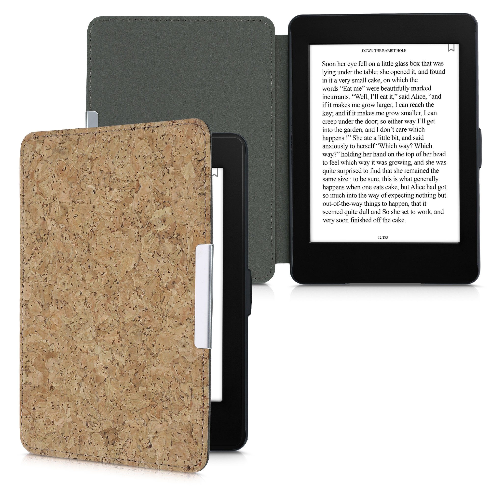 kwmobile EReaderHülle Hülle für Amazon Kindle Paperwhite, rustikale Kork eReader