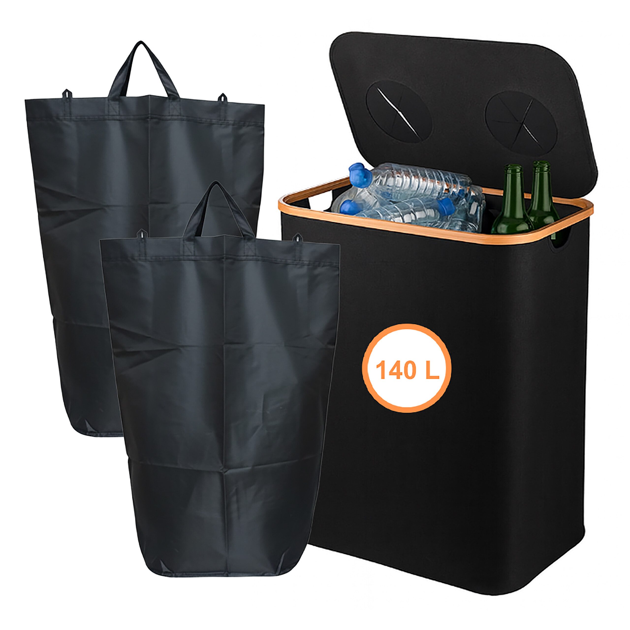 Flaschensammler Pfandflaschen-Sammelbehälter 2 Fächer