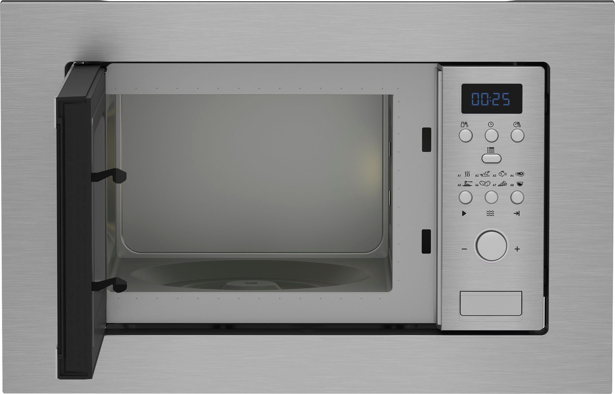 BEKO Einbau-Mikrowelle BMOB17131X, Mikrowelle, 17 l, 8 Automatikprogramme und 5 Leistungsstufen