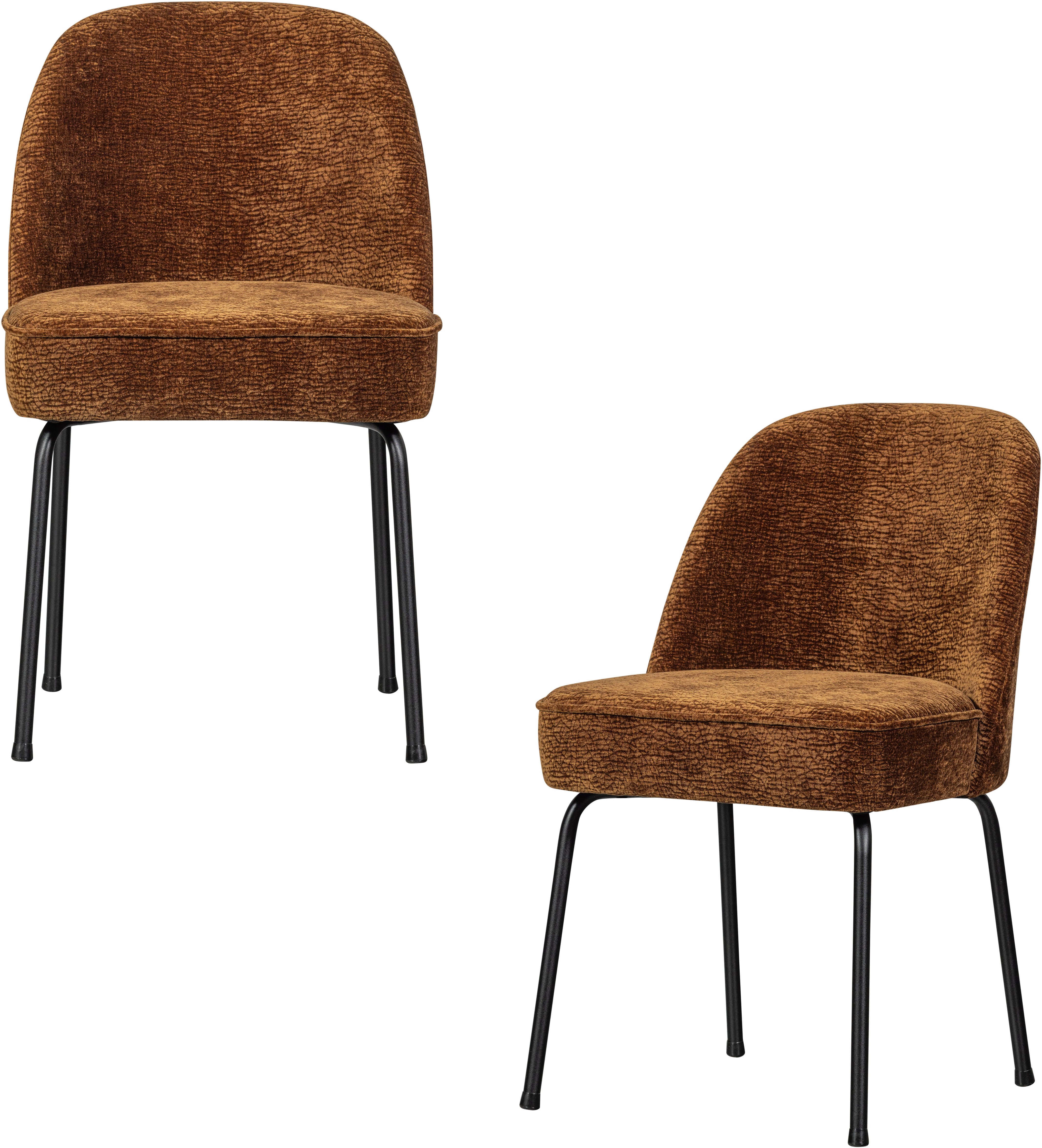 WOOOD Esszimmerstuhl Vogue mit bezug und 3D-Muster, B 50 x T 57 x H 83 cm (2er-Set) (Set, 2 St), Chenille-Texturbezug mit Maximale Verschleißfestigkeit, Pfleiglicht