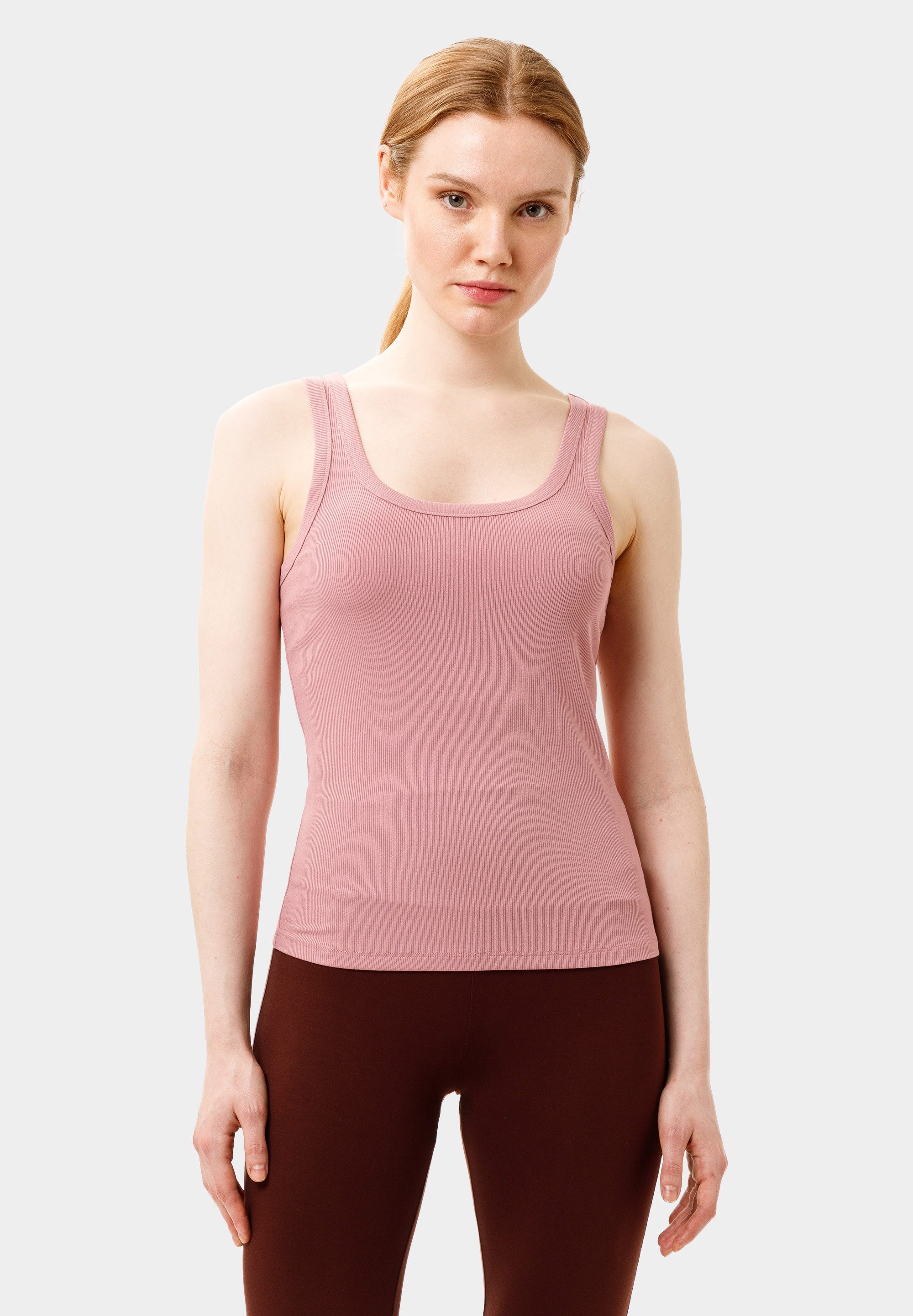 Les Lunes Tanktop CHLOEE Tank Rib Tank Top, Feinripp, Basic, Ärmellos