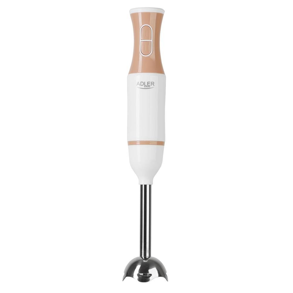 Adler Stabmixer AD 4616, Pürierstab, Zerkleinerer, Handmixer, Mixstab, Metall, weiß/beige