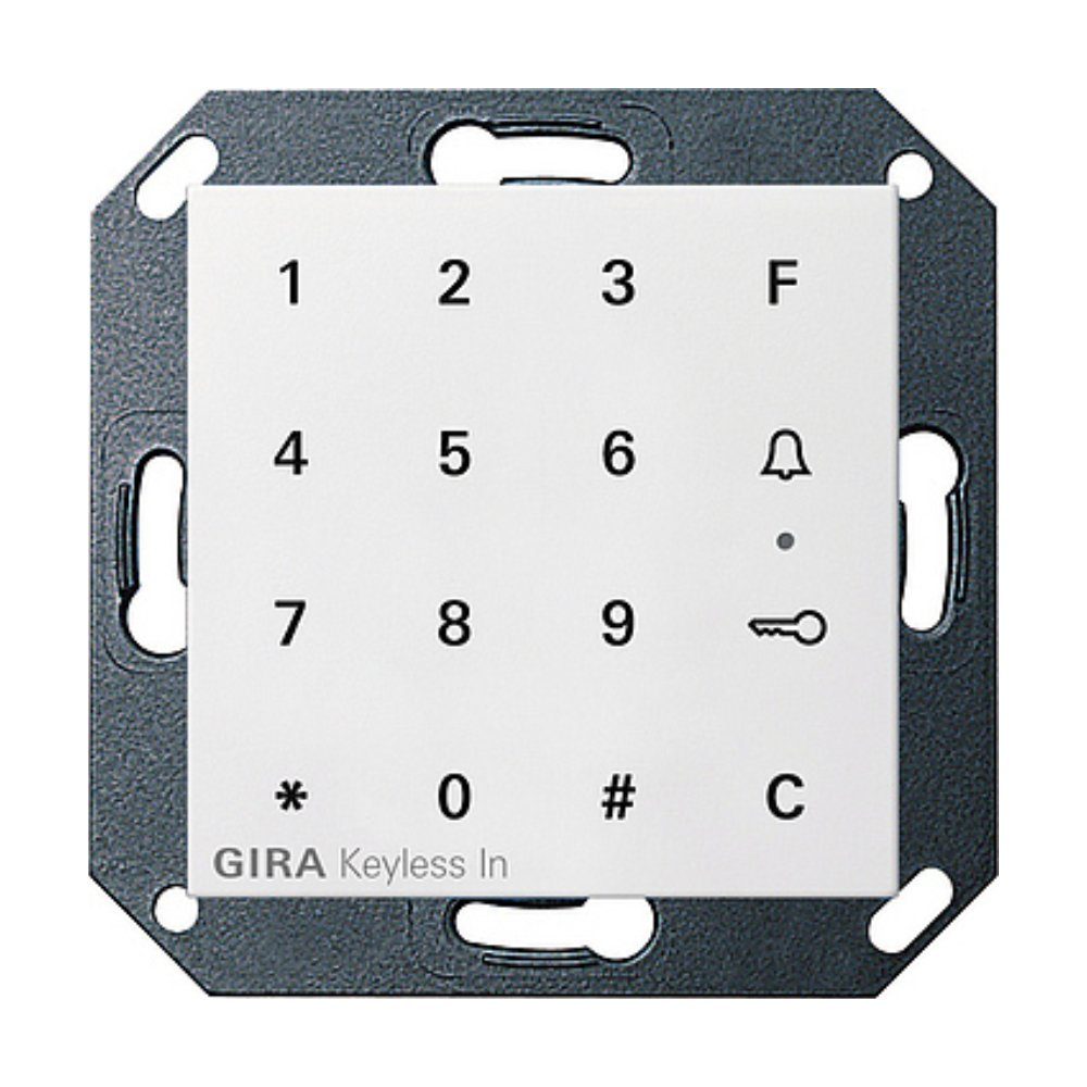 GIRA Gira System 55 Codetastatur, glänzend Keyless reinweiß 260503 In Elektro-Kabel