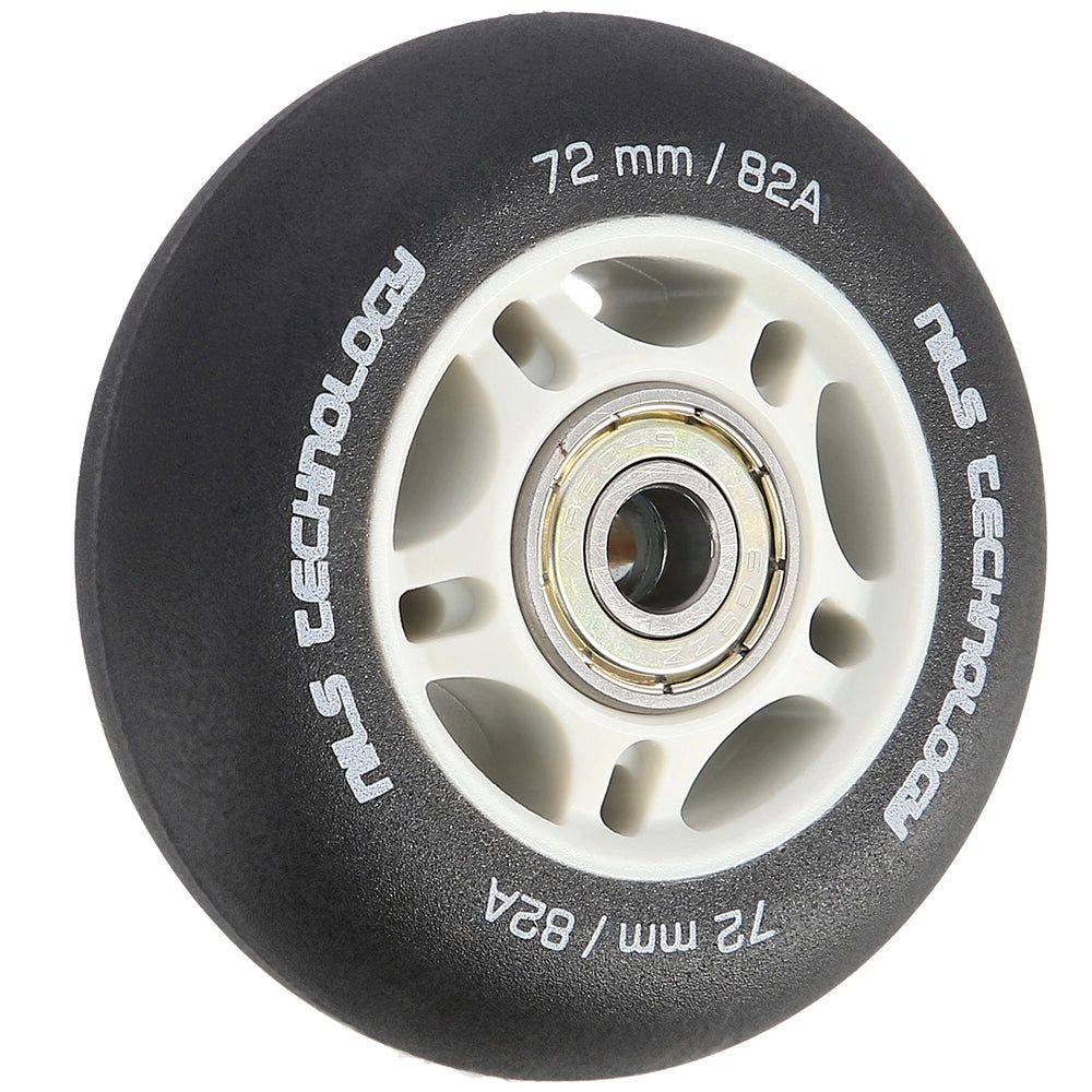 NILS EXTREME Inlineskates-Rolle Ersatzrollen Rollensatz Kugellager (Spar-Set, 4 St), 82A, 72 mm, 4er-Satz, ABEC-9 Kugellager