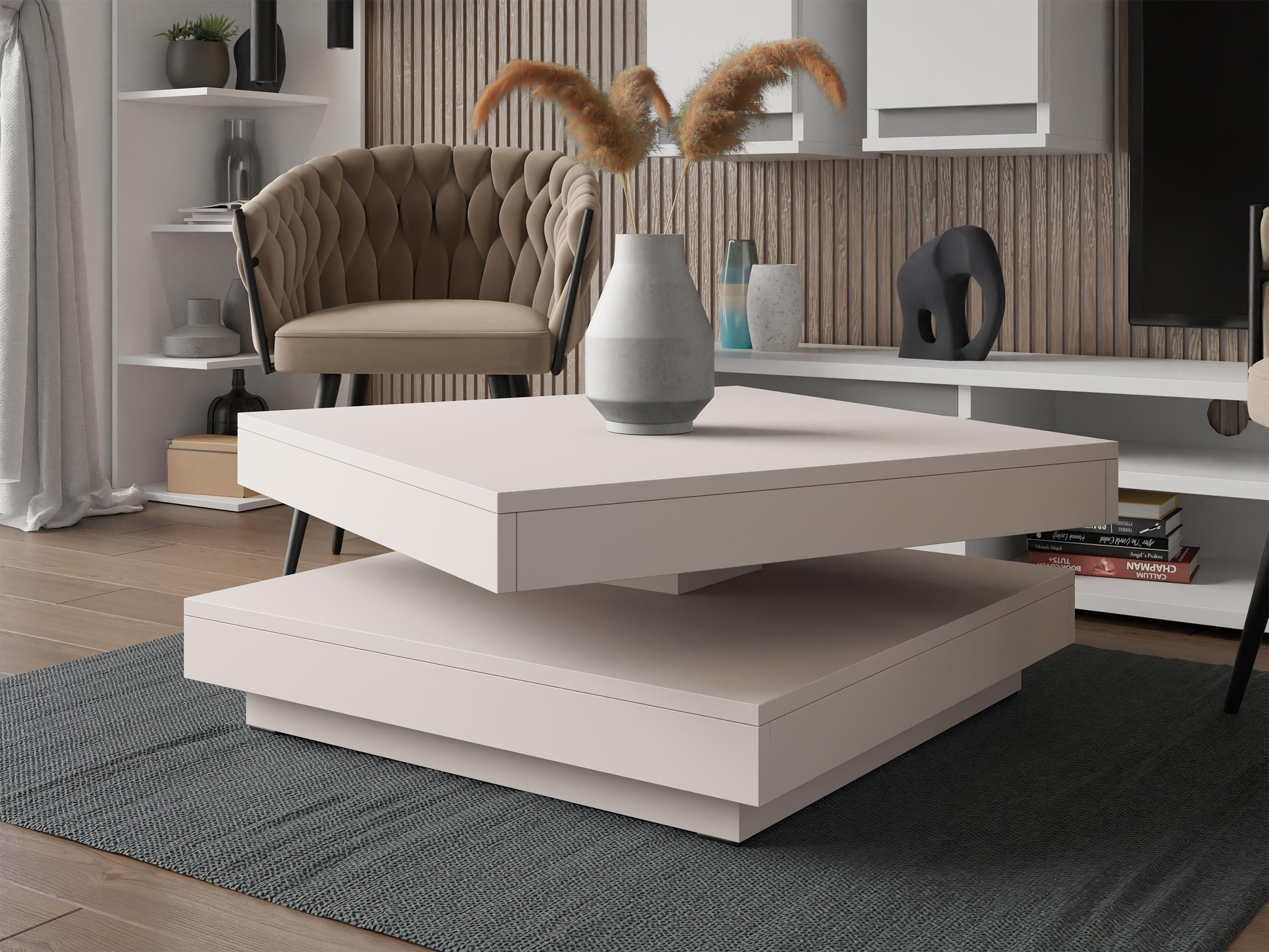 MIRJAN24 Couchtisch Nenani, Obere Tischplatte 360° frei drehbar günstig online kaufen